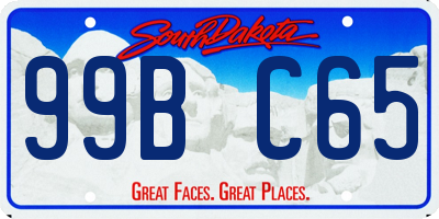 SD license plate 99BC65