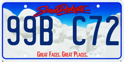 SD license plate 99BC72