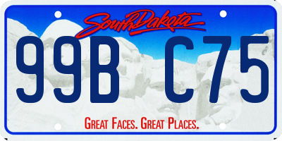 SD license plate 99BC75