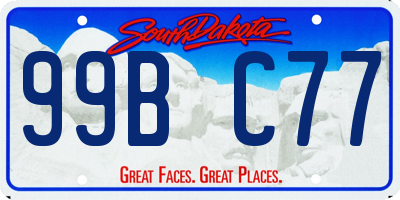 SD license plate 99BC77