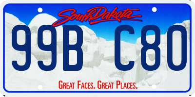 SD license plate 99BC80