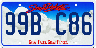 SD license plate 99BC86