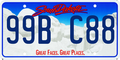 SD license plate 99BC88