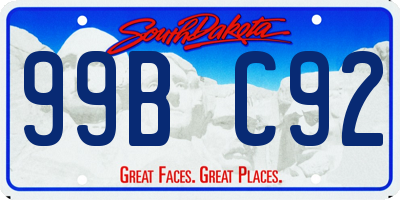 SD license plate 99BC92