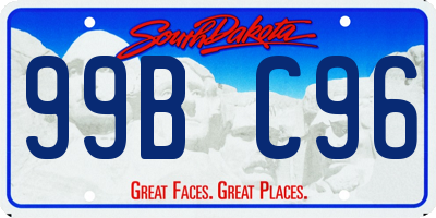 SD license plate 99BC96