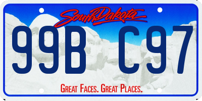 SD license plate 99BC97