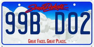 SD license plate 99BD02