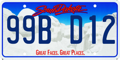 SD license plate 99BD12