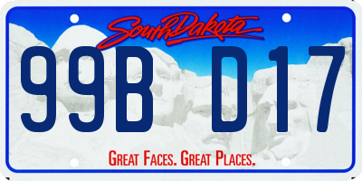 SD license plate 99BD17