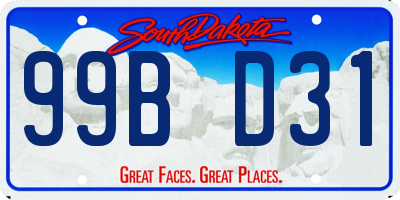 SD license plate 99BD31