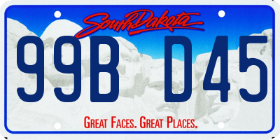 SD license plate 99BD45
