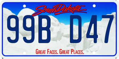 SD license plate 99BD47