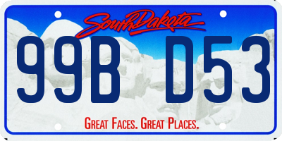 SD license plate 99BD53