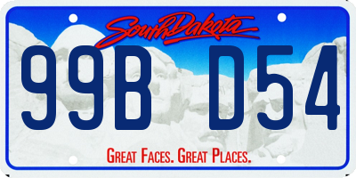 SD license plate 99BD54