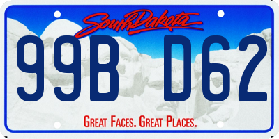 SD license plate 99BD62