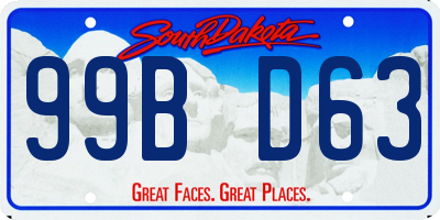 SD license plate 99BD63