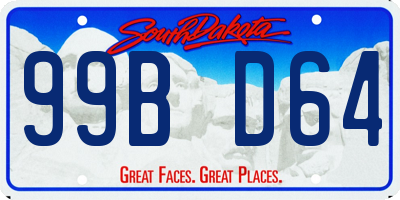 SD license plate 99BD64