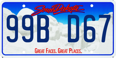 SD license plate 99BD67