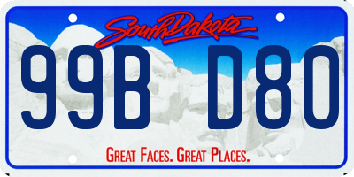 SD license plate 99BD80