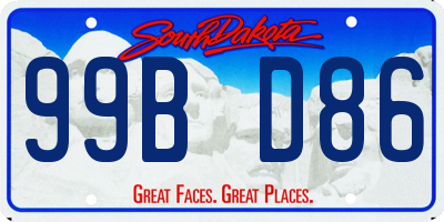 SD license plate 99BD86
