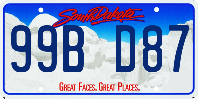 SD license plate 99BD87