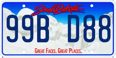 SD license plate 99BD88