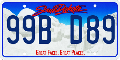 SD license plate 99BD89