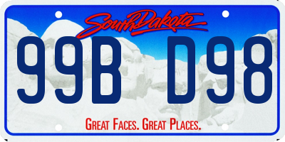 SD license plate 99BD98