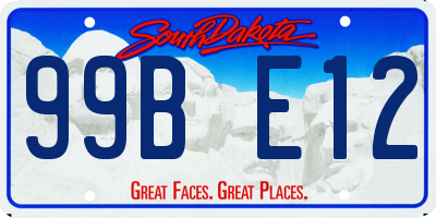 SD license plate 99BE12