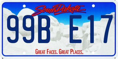 SD license plate 99BE17