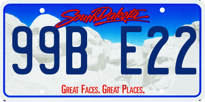 SD license plate 99BE22