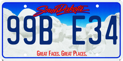 SD license plate 99BE34