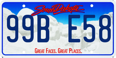 SD license plate 99BE58