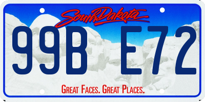 SD license plate 99BE72
