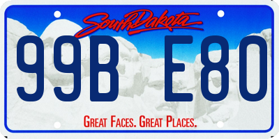 SD license plate 99BE80