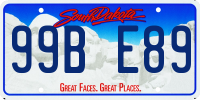 SD license plate 99BE89