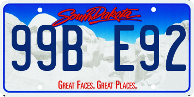 SD license plate 99BE92
