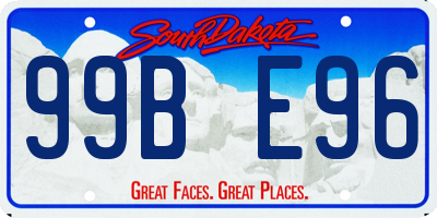 SD license plate 99BE96