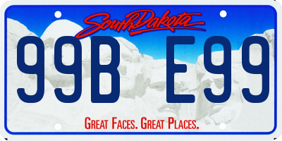 SD license plate 99BE99