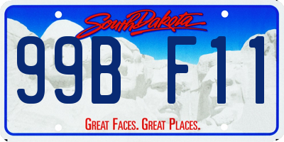 SD license plate 99BF11