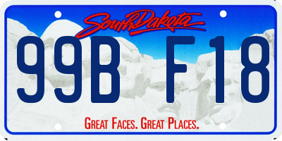 SD license plate 99BF18