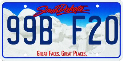 SD license plate 99BF20