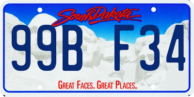 SD license plate 99BF34