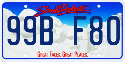 SD license plate 99BF80