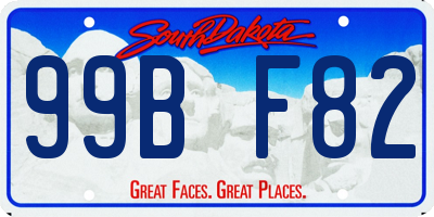SD license plate 99BF82