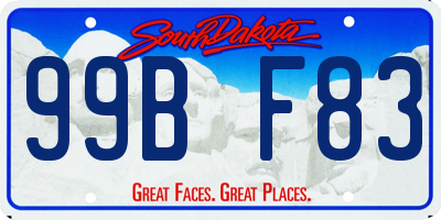 SD license plate 99BF83