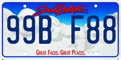 SD license plate 99BF88
