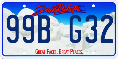 SD license plate 99BG32