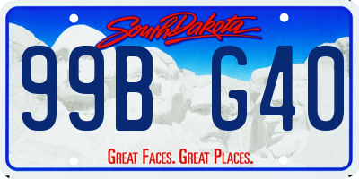 SD license plate 99BG40