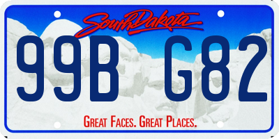 SD license plate 99BG82